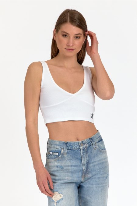 CK RIB CROP top