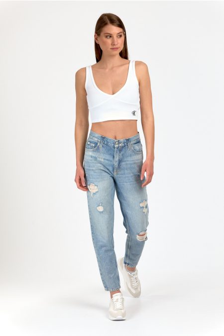 CK RIB CROP top