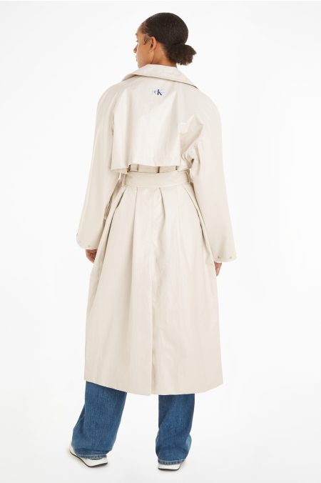 GLOSSY TRENCH COAT BŐRKABÁT