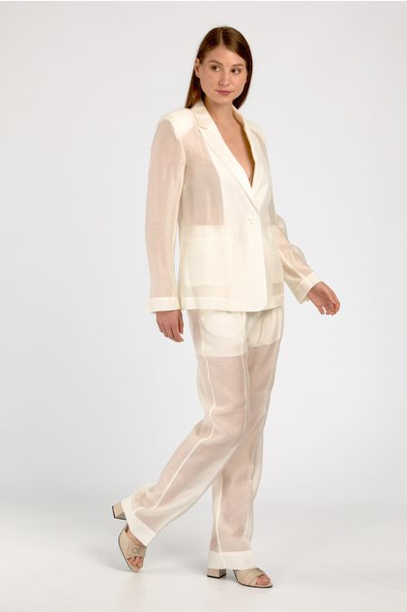 SHEER TAILORING PANT NADRÁG