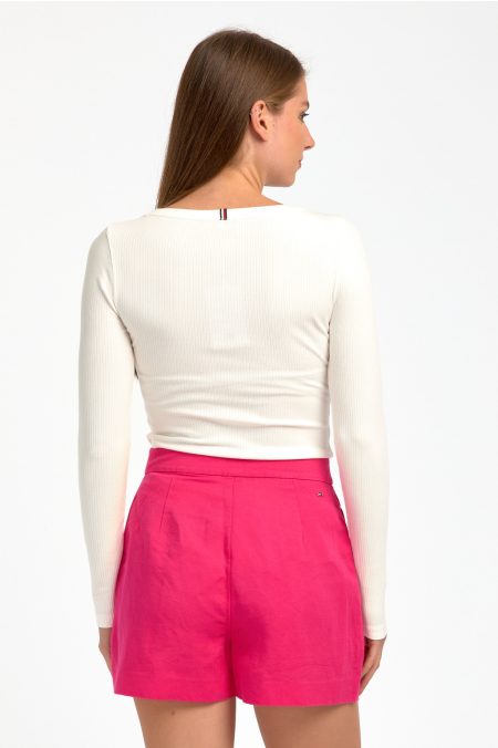 SLIM RIB O-NECK hosszú ujjú póló